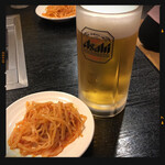 焼肉の店ゆたか - 生ビール＆お通し