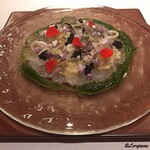 カーサ・デル・チーボ - ﾄﾗ河豚のCarpaccio ｷｬﾋﾞｱ添え