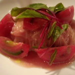 らんぷ亭 - 水耕トマトの冷製パスタ。