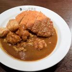 CoCo壱番屋 - ロースカツカレー4辛+フライドチキンライス200ｇ