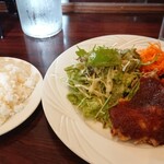 ふらんす食堂M - 若鶏のブイヨン煮～ジャポネソース～&バターライス(大盛)1000円(税込)