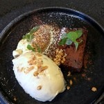 リストランテ 薫 - メイプル＆ナッツのジェーラート〜マスカルポーネソースとガトーショコラ