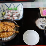 金沢食堂 - イワシ刺セット A （1050 円）