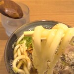 南海そば - コシのない大阪うどんでも太麺！でもツルシコ食感で美味い。