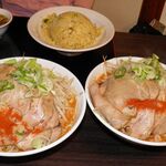 らーめんでぽっと - からし豚＆チャーハン