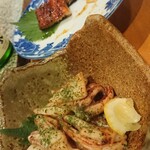 八百杉 - イカバターと後ろは鰻の残りふたきれ。