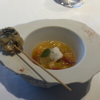 サンス・エ・サヴール - ２．冷製ミネストローネ＋鰯のフリット