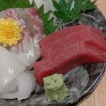 さかなやのmaru寿司 - ●造3点盛980+ｶﾝﾊﾟﾁのｶﾏ塩焼500+生ﾋﾞｰﾙ480+税196=2,156円 2020年06月