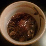 桂庵 - 蕎麦汁は味が薄めです。