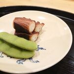 勢麟 - 朝どり枝豆、浜松産煮タコ