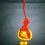 台湾家庭料理 福味香 - 頂いた縁起物のアクセサリーです両面とも「福」