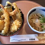 木更津庵 - 海ほたる天丼・うどんセット 1780円税込