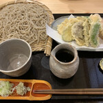 くりはら - 二色せいろの蕎麦と野菜の天ぷら