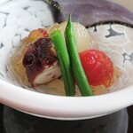 京料理 入舟 - 冷製ジュレ(蛸、トマト、冬瓜、インゲン豆、さつまいも)