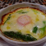 Days Kitchen Pizza＆grill - 前菜　アスパラと玉子の石窯焼