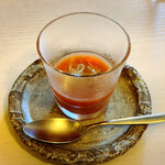 オーガニックグリル鵠沼海岸 - ガスパチョ　スイカ　湘南しらす