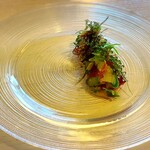 オーガニックグリル鵠沼海岸 - 地魚　セロリ　いんげん　藤沢生ハム　あおさ海苔