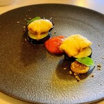 オーガニックグリル鵠沼海岸 - 双海ハモのフリット　トマトソース　小玉ねぎ　ズッキーニ　なす