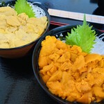 漁師の店 中村屋 - 赤ウニ丼、生うに丼