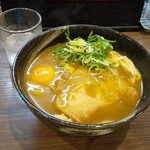 輝柳庵 - カレーうどん 揚げ（キツネ）玉子 追加