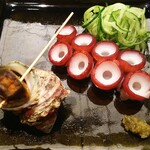 築地寿司清 - タコの吸盤とヒメサザエ