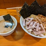 麺屋 永太 - チャーシューメンマつけ麺    ¥1300
      海苔  ¥50
          