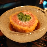 串揚げはやし - サーロイン春菊