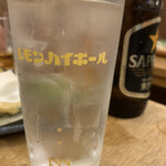 初恋屋 - 芋の水割り...、お酒の濃さは、いい感じ...（まぁまぁ濃いめ）