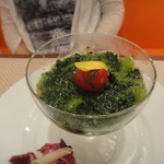 ビストロ ダイア - 新玉ねぎのムース、菜の花のジュレソース