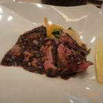 ビストロ ダイア - 石田綿羊牧場の三か月仔羊の内臓（ハラミ、舌、心臓）ラビコットソース