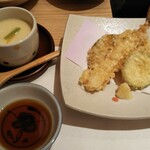 しゃぶしゃぶ・日本料理 木曽路 - 茶碗蒸し、天ぷら