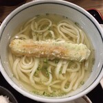 うどん処 重己 - 冷かけに鯛ちくわ天を