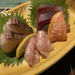 個室 黒豚しゃぶしゃぶと魚 まん - 旬の鮮魚の盛り合わせ