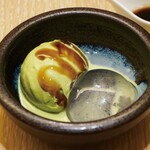 Mizu warabimochi and matcha Ice cream