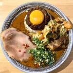 吉田カレー  - ミックス小・豚・アチャール・ローストポーク