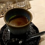 すし崇 - 和三盆黒蜜抹茶のプリン