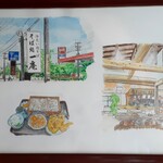 そば処 一庵 - 地名人の絵かな？