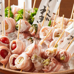 Kawagoe Genjin - 豚巻き各種（エノキ、レタス、水菜、ネギ、ネギシソ、トマト、ミョウガ）