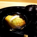 Seirin - 黒ムツのお出汁に、醤油をひとたらし。あとは焼き茄子のみ。