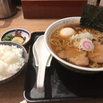 中華そば 勝本 - 味玉醤油そばとご飯