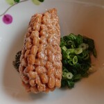 都わすれ - 角館納豆にトンブリと小ネギを混ぜて♪