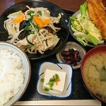 とこ呑 - 2020,07,28 Aﾗﾝﾁ
肉野菜炒め
白身魚ﾌﾗｲ