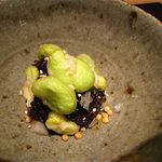 神保町 傳 - 黒米と空豆の飯蒸し