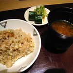 神保町 傳 - 釣りの銀ダラの炊き込みご飯、椀物、香の物