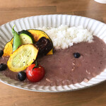 ぶるーべりーガーデンカフェ - ブルーベリーカレー　850円+税