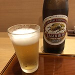 馳走 山傳 - 最初は麦酒