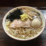 麺座 かたぶつ - 背脂生姜醤油ラーメン 味玉