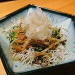 炭火焼鳥と水炊き 五郎一 - ゴーヤと茗荷のちりめんおろし