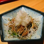 炭火焼鳥と水炊き 五郎一 - ゴーヤと茗荷のちりめんおろし