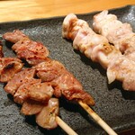 炭火焼鳥と水炊き 五郎一 - 砂肝ヒモ&モモ